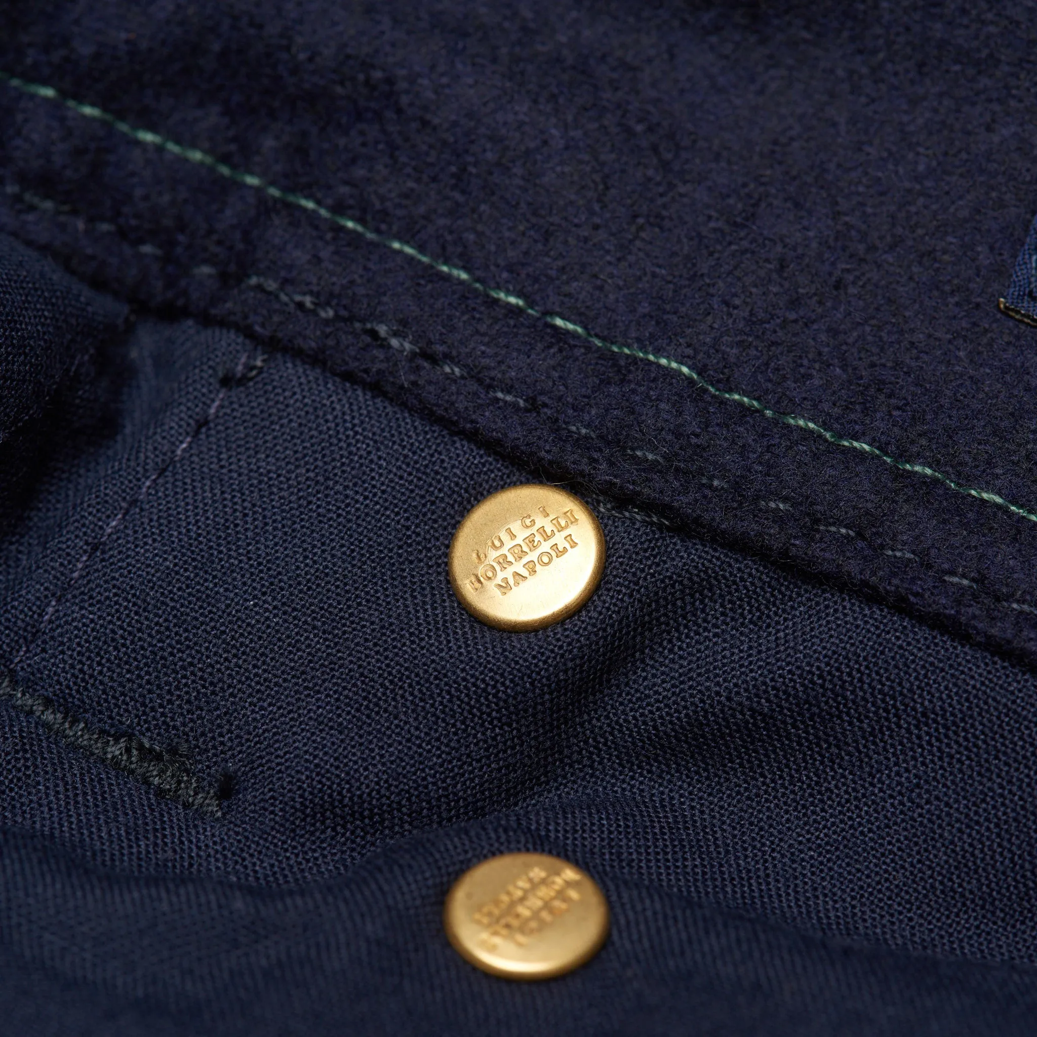 LUIGI BORRELLI Royal Collection L.B.R.C. Caracciolo-RC Blue Wool Jeans Pants N