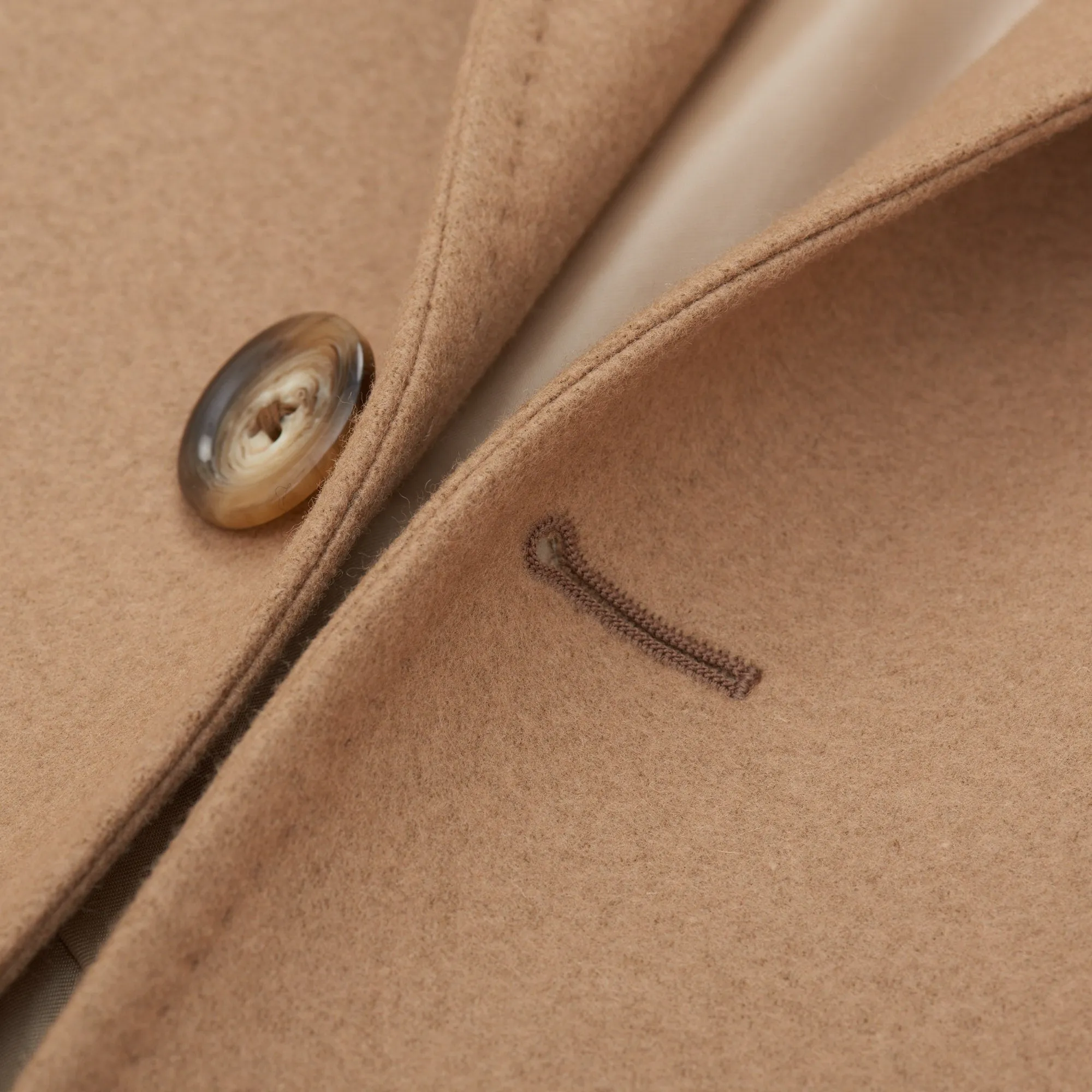 Palumbo x VITALE BARBERIS CANONICO VBC Vintage Camel Wool Flannel Coat NEW