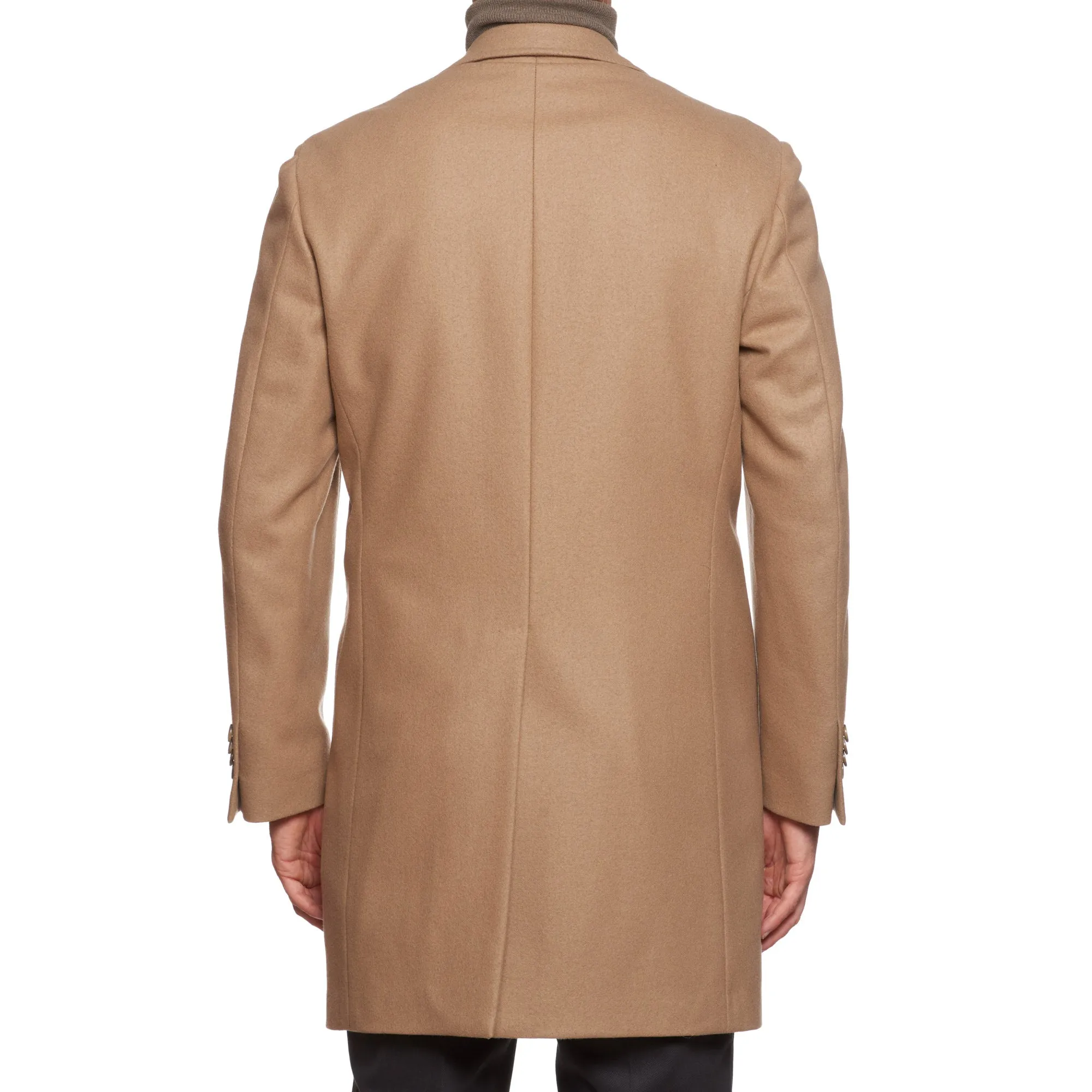 Palumbo x VITALE BARBERIS CANONICO VBC Vintage Camel Wool Flannel Coat NEW