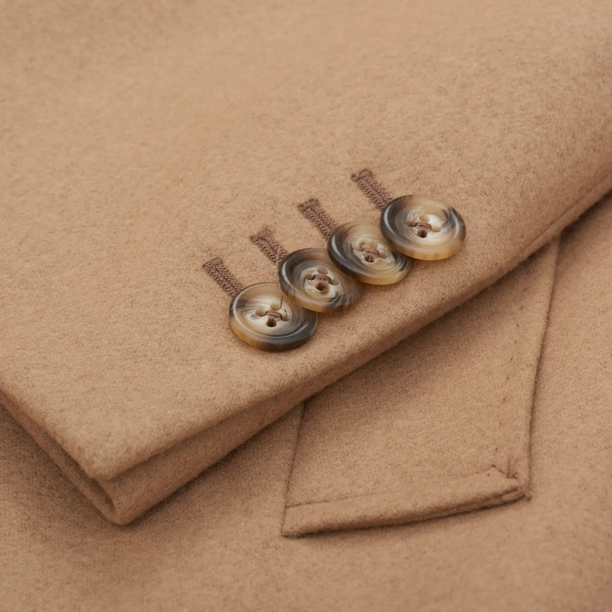 Palumbo x VITALE BARBERIS CANONICO VBC Vintage Camel Wool Flannel Coat NEW