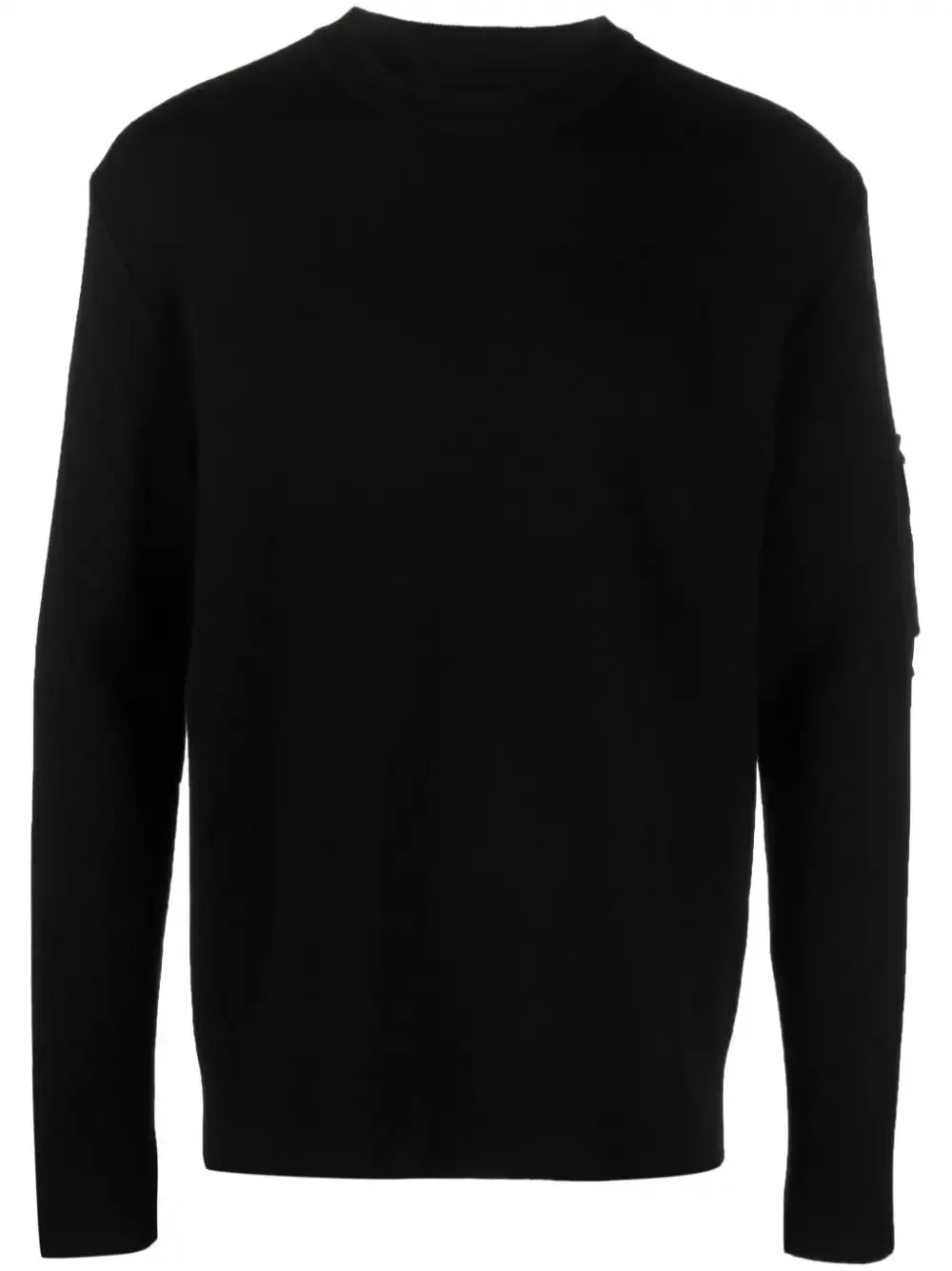 Pocket-Appliqu Wool Jumper