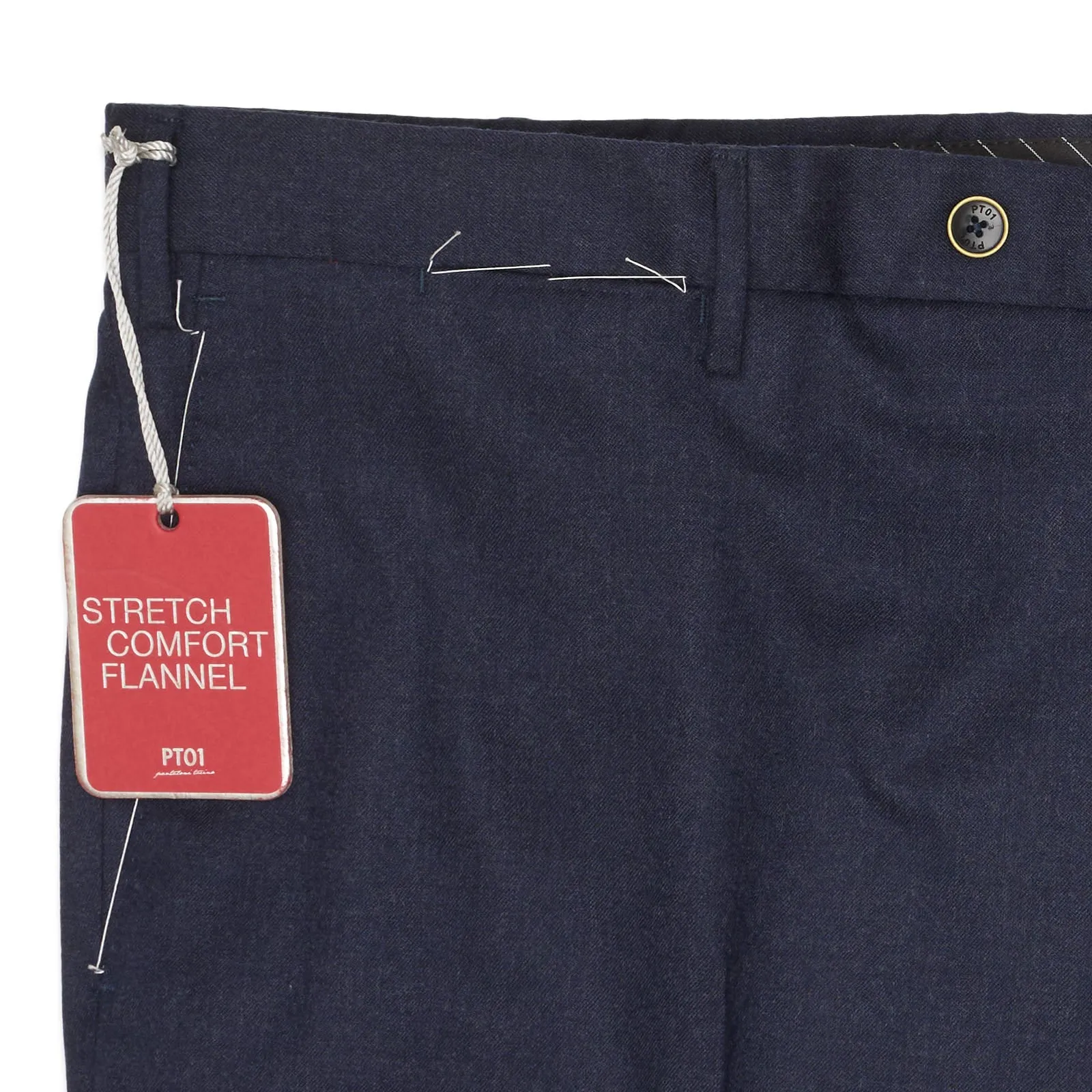 PT01 PANTALONI TORINO Blue Stretch Flannel HEPCAT Dress Pants NEW