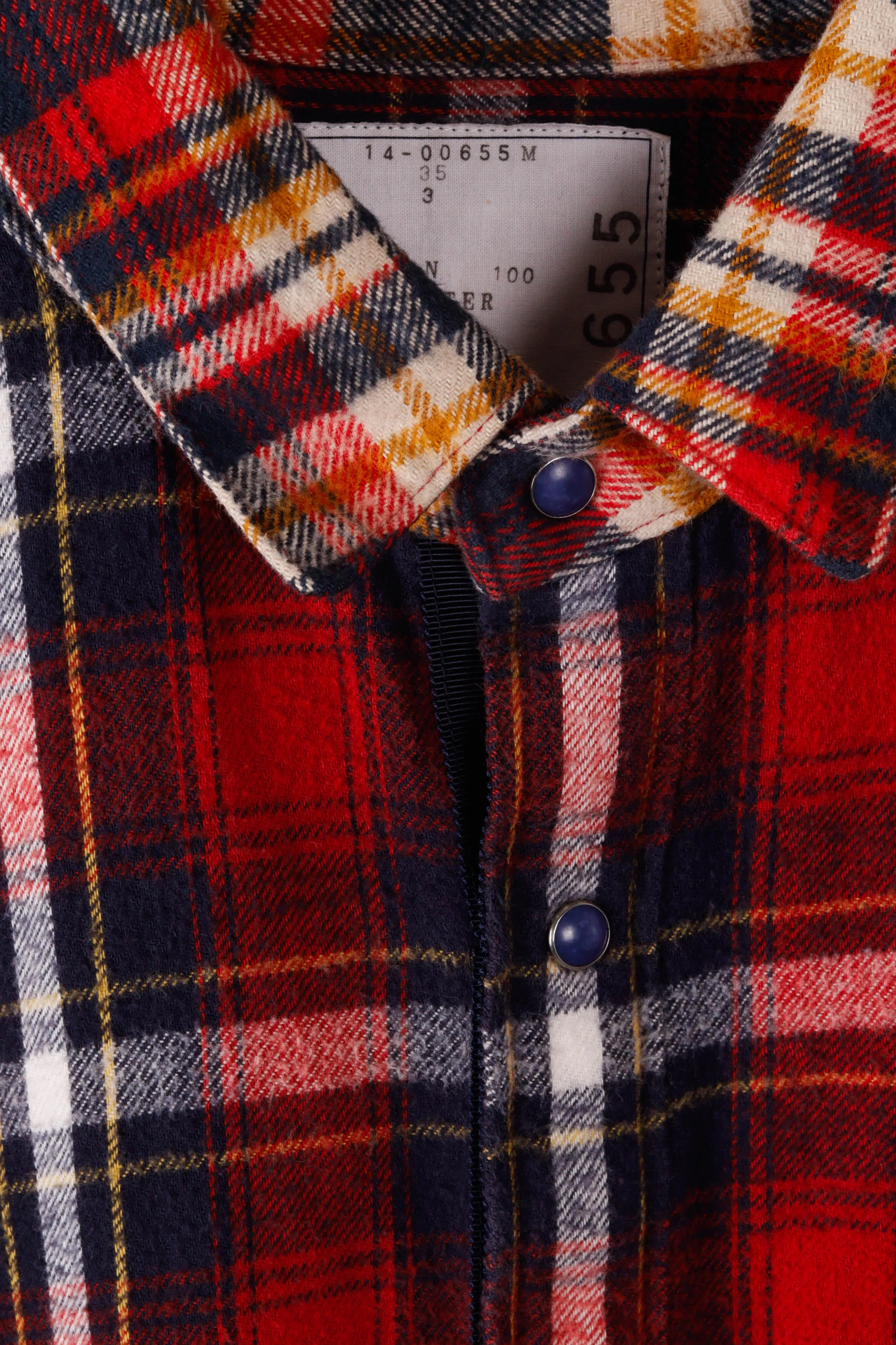 Sacai FW12 'Plaid Flannel' Coach Jacket Red (2012)