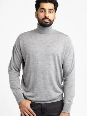 Silver Wool Richards Roll-neck