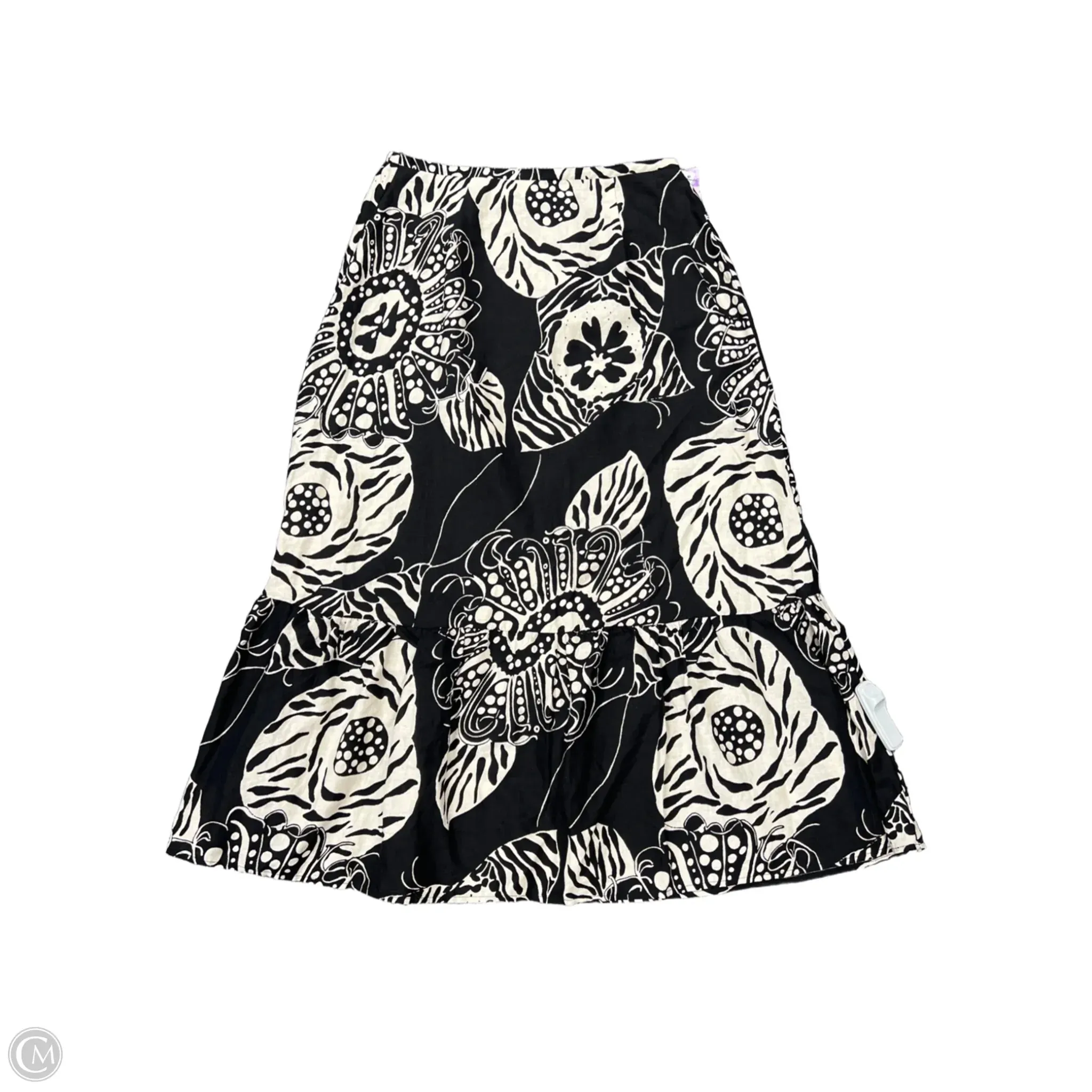 Skirt Maxi By Christian Siriano In Black & Cream. Size: L