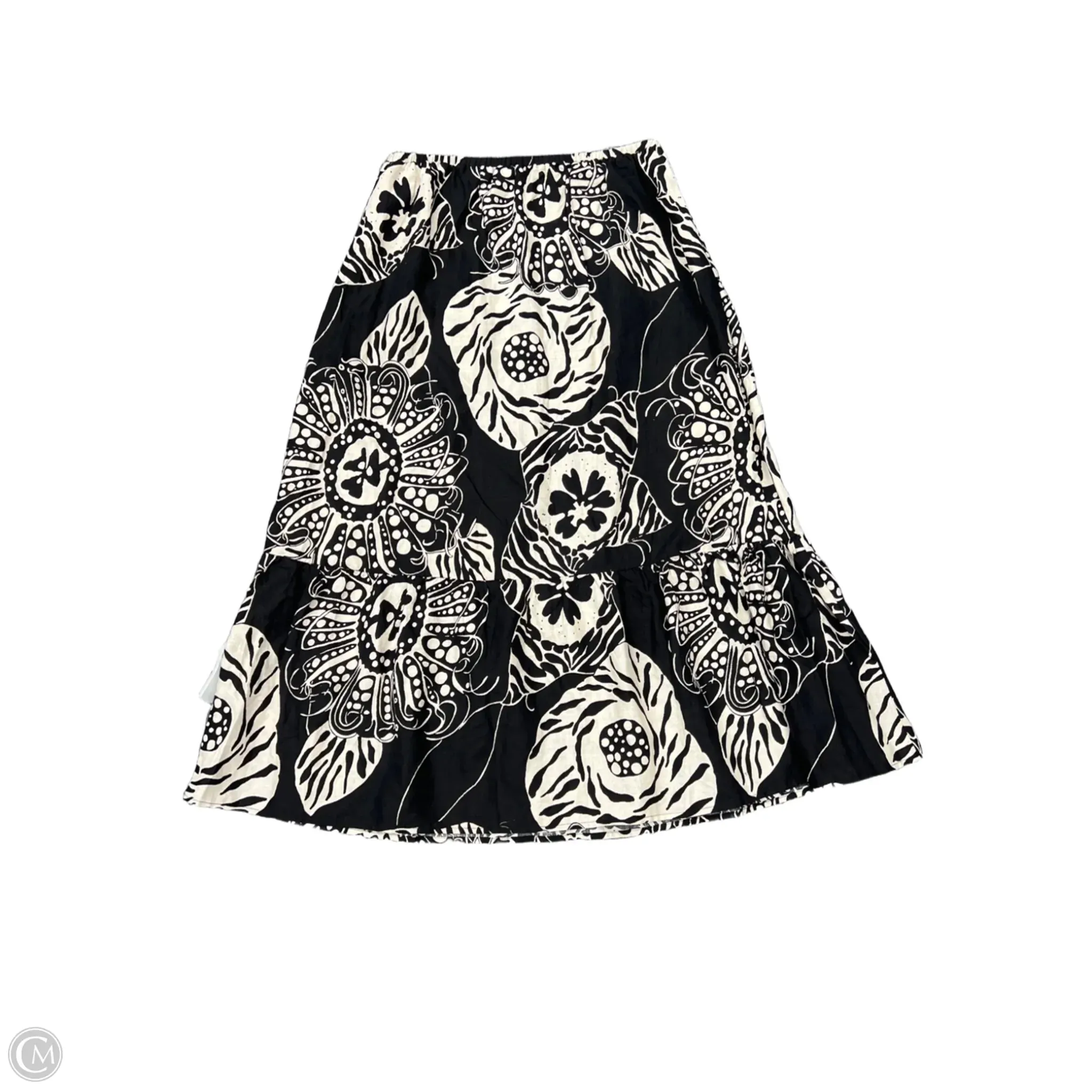 Skirt Maxi By Christian Siriano In Black & Cream. Size: L