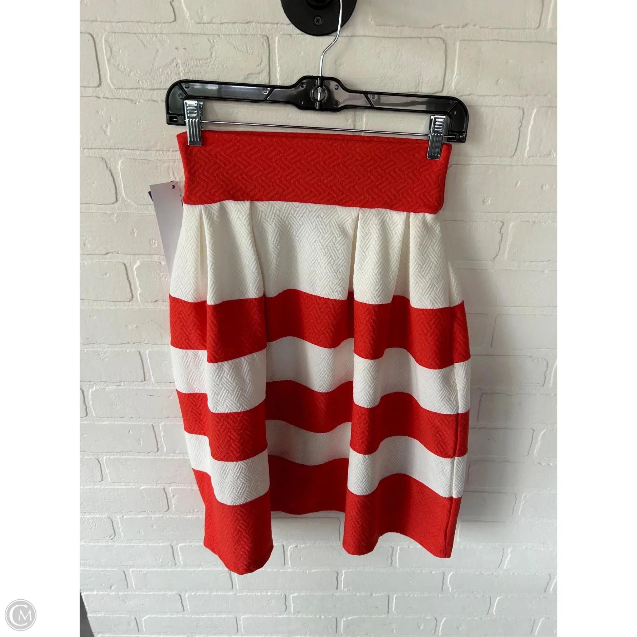 Skirt Mini & Short By Clothes Mentor In Orange & White. Size: 4
