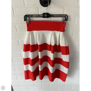 Skirt Mini & Short By Clothes Mentor In Orange & White. Size: 4