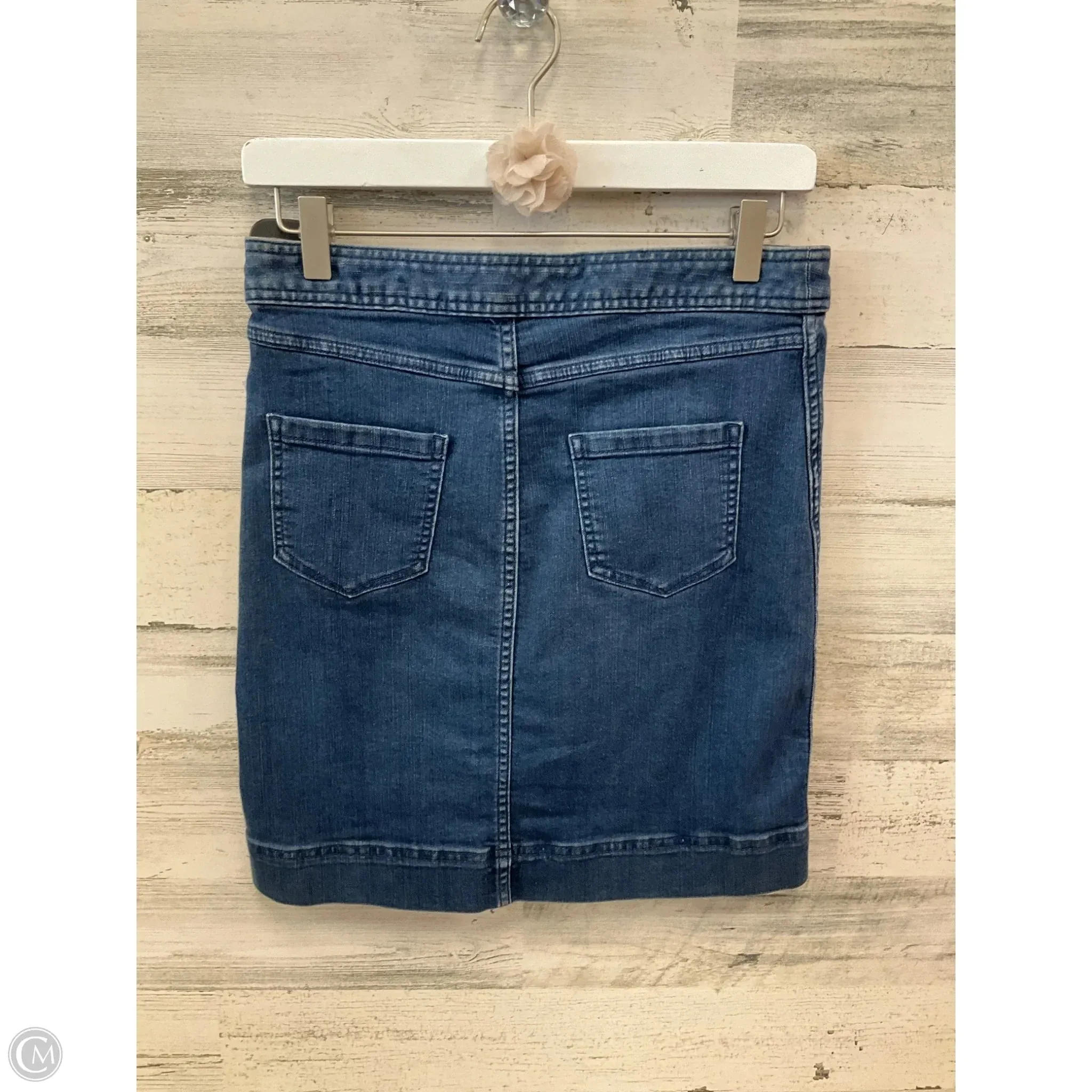 Skirt Mini & Short By Etcetra In Blue Denim. Size: 2