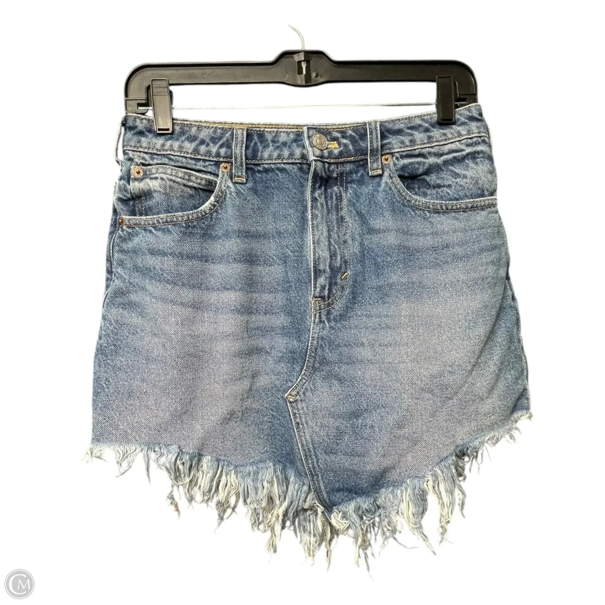 Skirt Mini & Short By Free People In Blue Denim. Size: 4