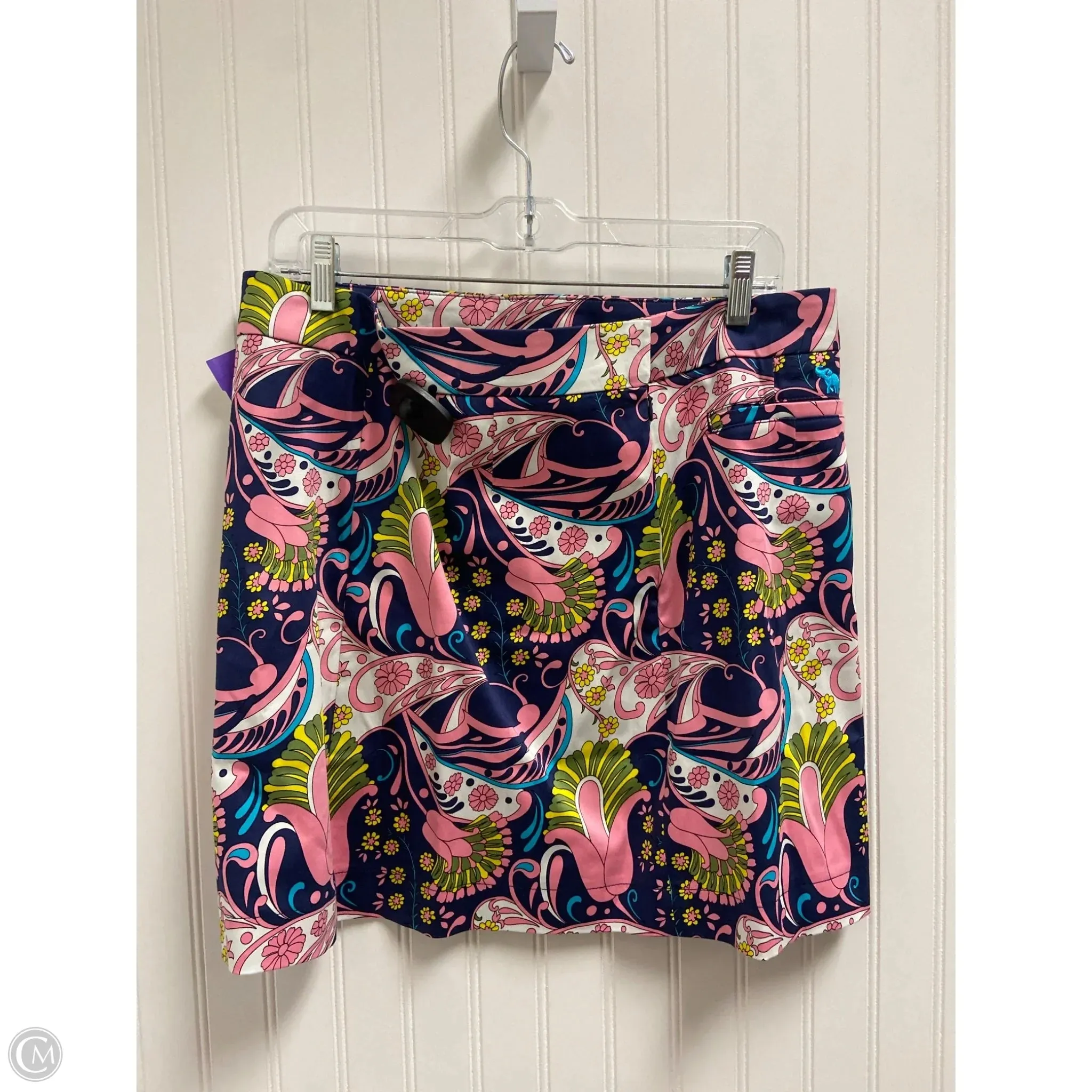 Skirt Mini & Short By Tracy Negoshian In Blue & Pink. Size: 10