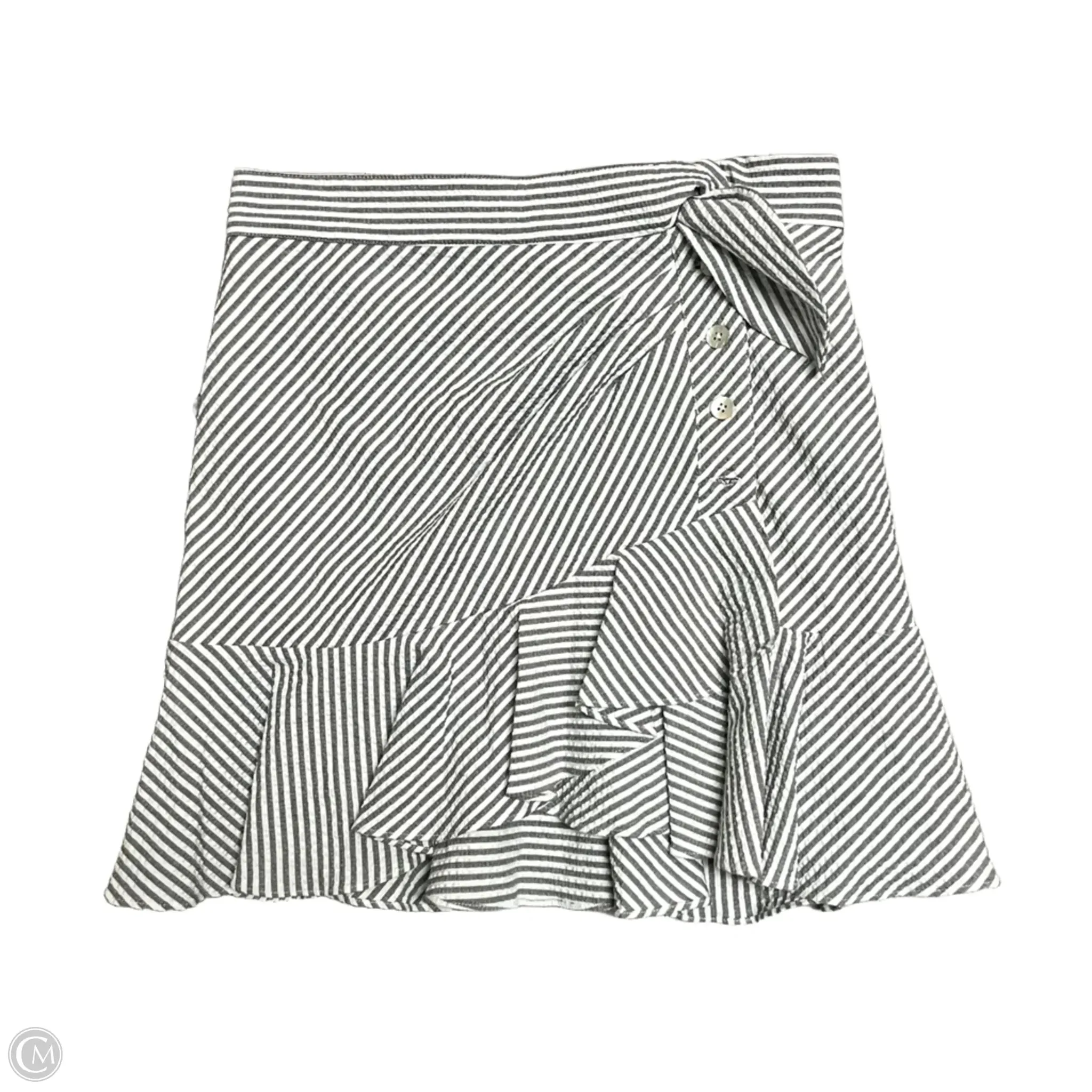 Skirt Mini & Short By Veronica Beard In Grey & White. Size: 8