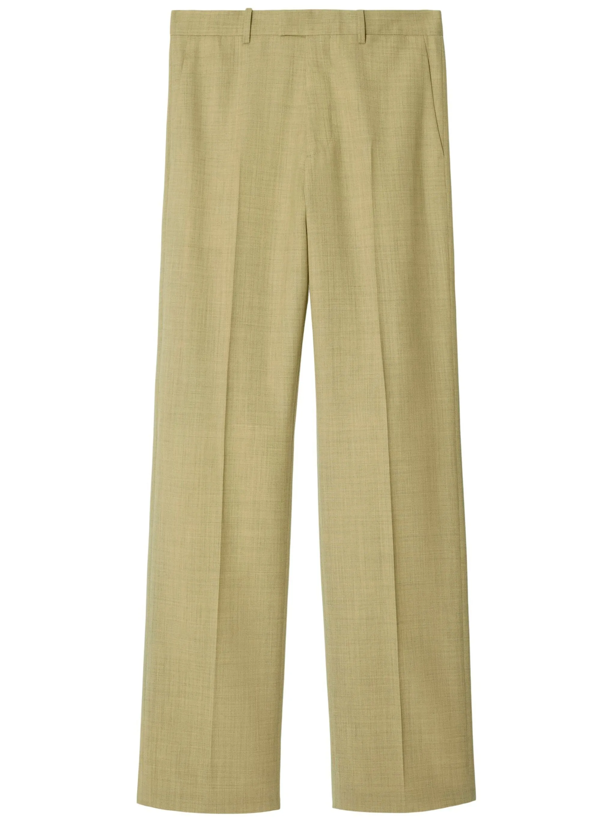 Straight-Leg Tailored Wool Trousers