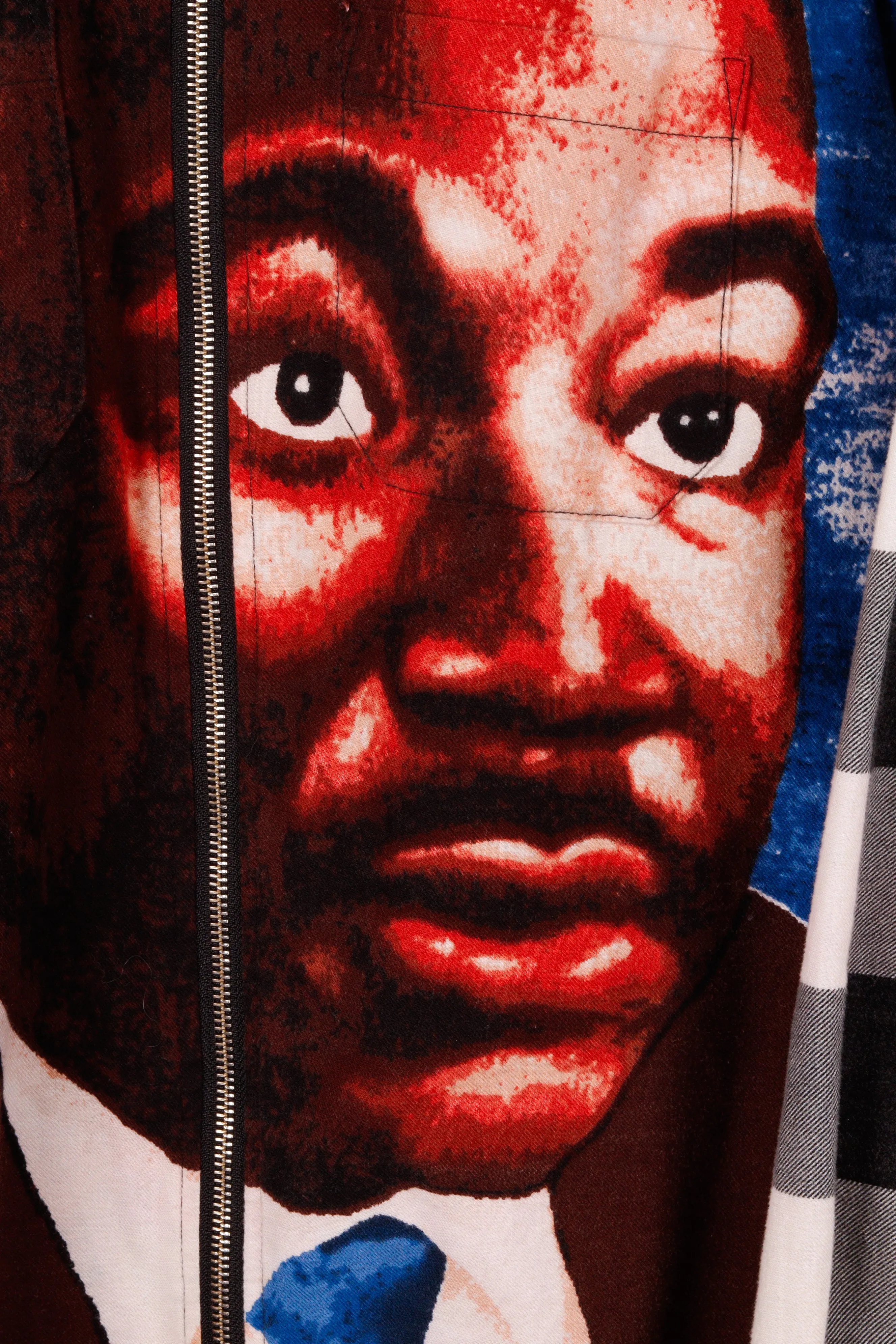 Supreme SS18 'Martin Luther King' Zip-Up Flannel Shirt (2018)