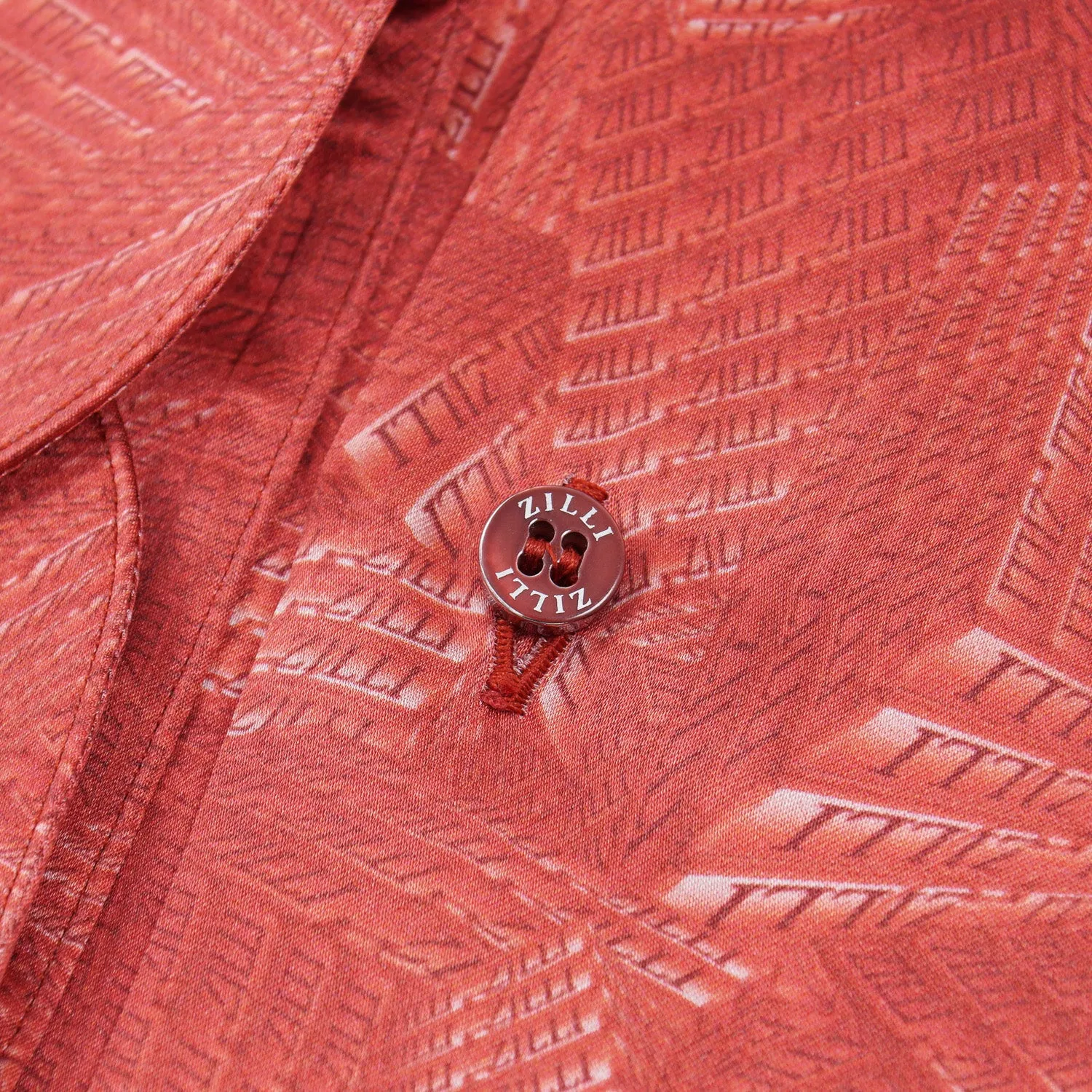 Zilli Silk Shirt in Geometric Monogram Print