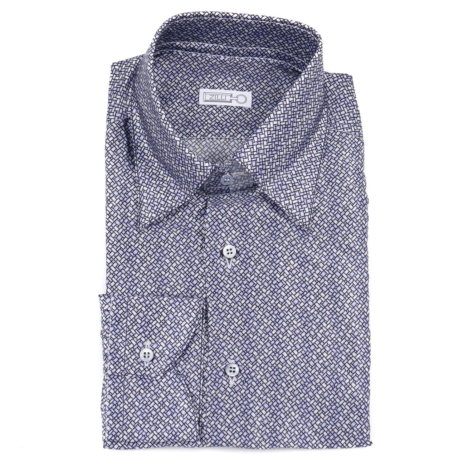 Zilli Silk Shirt in Geometric Print